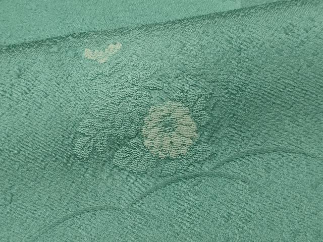 平和屋着物■本加賀友禅作家　柿本市郎　小紋　刺繍　草花文　正絹　逸品　CABI6708ou