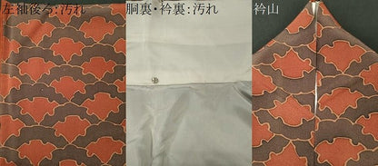 平和屋着物■上質な小紋　青海波　鬼しぼ縮緬　正絹　逸品　CABI6709ou