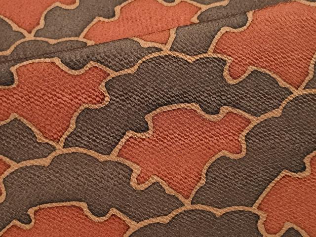 平和屋着物■上質な小紋　青海波　鬼しぼ縮緬　正絹　逸品　CABI6709ou