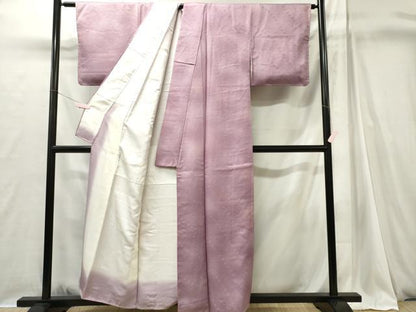 平和屋着物■上質な小紋　斜線花地紋　霞文　暈し染め　正絹　逸品　CABI6714ou