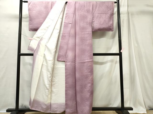 平和屋着物■上質な小紋　斜線花地紋　霞文　暈し染め　正絹　逸品　CABI6714ou