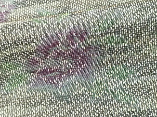 平和屋着物■上質な紬　草花文　正絹　逸品　CABI6715ou
