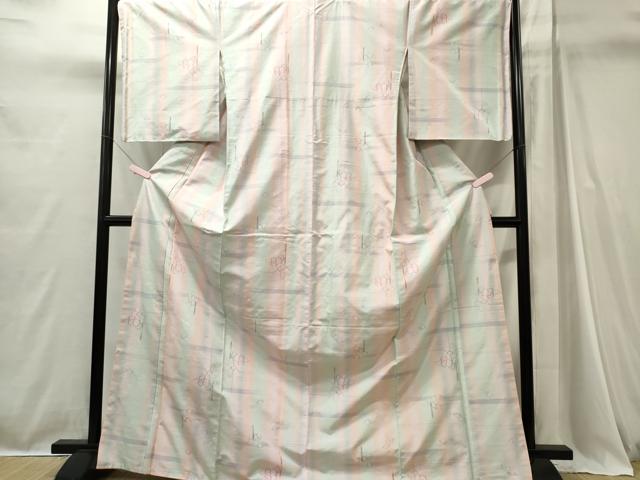 平和屋着物■上質な紬　舞花文　ロング丈　正絹　逸品　CABI6724ou