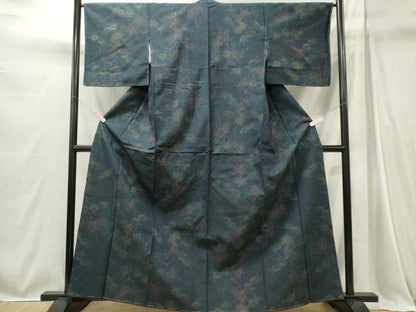 平和屋着物■本場大島紬　草花文　正絹　逸品　CABI6725ou