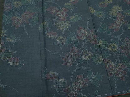 平和屋着物■本場大島紬　草花文　正絹　逸品　CABI6725ou
