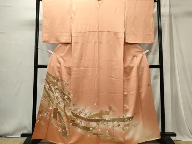平和屋着物■豪華色留袖　作家物　駒刺繍　鬘帯枝花文　暈し染め　金彩　正絹　逸品　CABI6736ou
