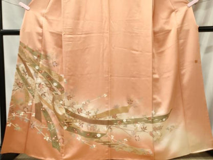 平和屋着物■豪華色留袖　作家物　駒刺繍　鬘帯枝花文　暈し染め　金彩　正絹　逸品　CABI6736ou