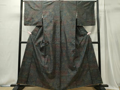 平和屋着物■本場大島紬　吉祥草花文　正絹　逸品　未使用　CABI6739ou