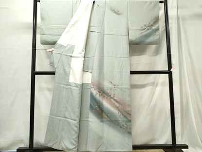 平和屋着物■訪問着　舞葉文　暈し染め　金彩　正絹　逸品　CABI6741ou