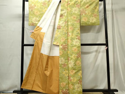 平和屋着物■上質な紬　舞花文　正絹　逸品　CABI6743ou