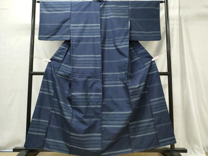 平和屋着物■本場縞大島紬　横段文　正絹　逸品　CABI6746ou