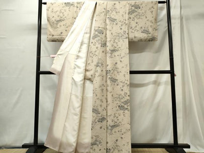 平和屋着物■上質な小紋　風景文　正絹　逸品　CABI6748ou