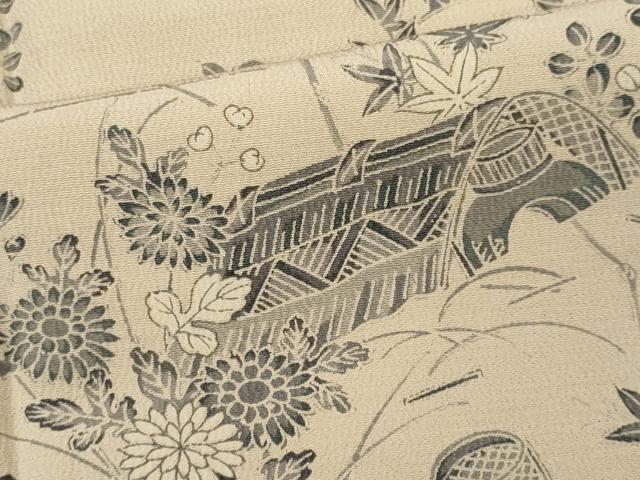 平和屋着物■上質な小紋　風景文　正絹　逸品　CABI6748ou