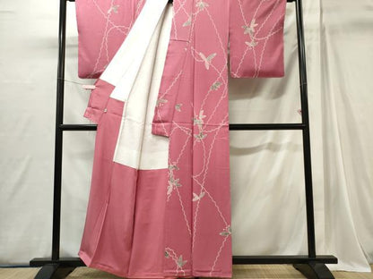 平和屋着物■上質な小紋　枝葉文　金彩　松坂屋扱い　正絹　逸品　CABI6751ou