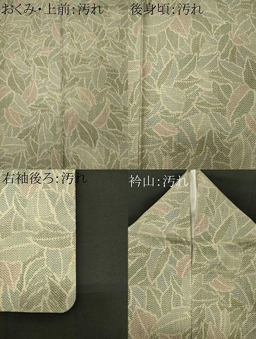 平和屋着物■本場大島紬　葉尽くし　正絹　逸品　CABI6753ou