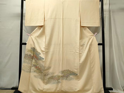 平和屋着物■豪華色留袖　刺繍　草花文　金糸　やまと誂製　正絹　逸品　CABI6754ou