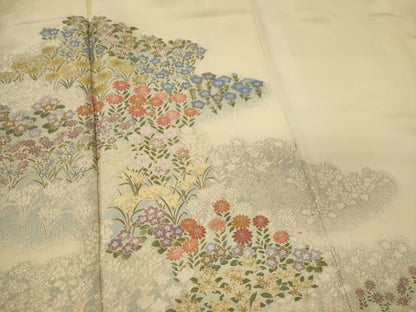 平和屋着物■豪華色留袖　刺繍　草花文　金糸　やまと誂製　正絹　逸品　CABI6754ou