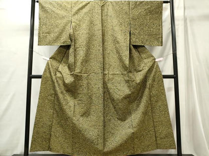 平和屋着物■本場大島紬　7マルキ　草木文　正絹　逸品　CABI6755ou