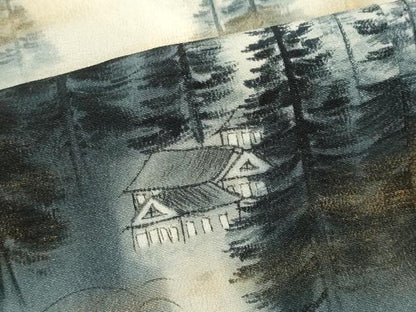 平和屋着物■豪華黒留袖　作家物　遠山風景文　暈し染め　正絹　逸品　CABI6760ou