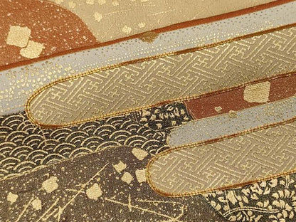 平和屋着物■豪華黒留袖　駒刺繍　エ霞吉祥文　金彩　正絹　逸品　CABI6761ou