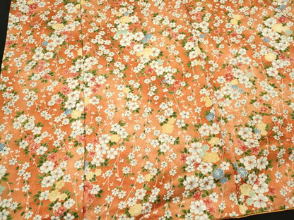 平和屋着物■上質な小紋　草花文　金彩　正絹　逸品　CABI6762ou
