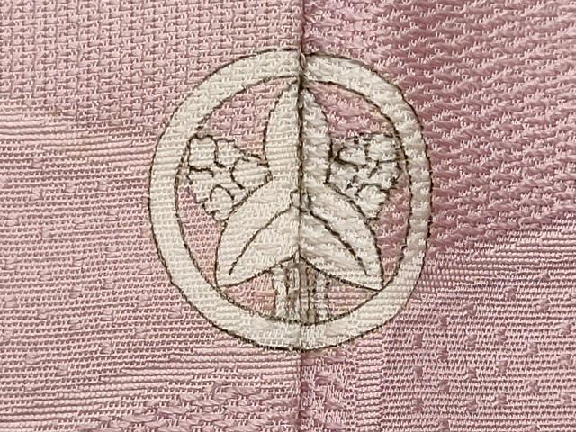 平和屋着物■上質な色無地　吉祥地紋　撫子色　正絹　逸品　CABI6767ou