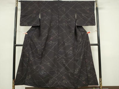 平和屋着物■上質な紬　唐草文　正絹　逸品　CABI6773ou
