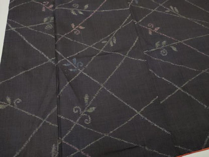 平和屋着物■上質な紬　唐草文　正絹　逸品　CABI6773ou