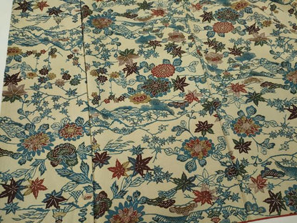 平和屋着物■上質な小紋　型染め　風景文　正絹　逸品　CABI6776ou