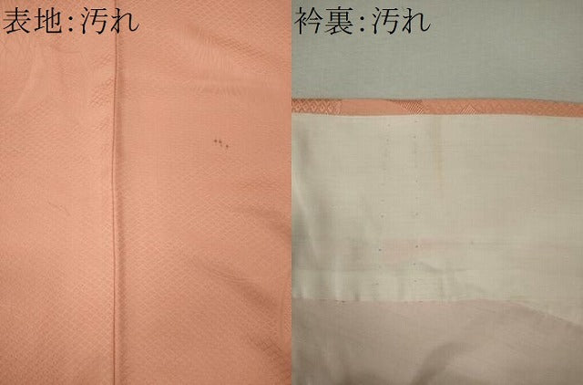 平和屋着物■上質な色無地　雲取り舞蝶地紋　宍色　正絹　逸品　CABI6781ou