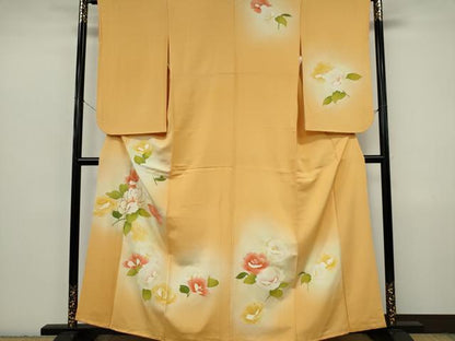 平和屋着物■訪問着　駒刺繍　草花文　暈し染め　正絹　逸品　CABI6782ou