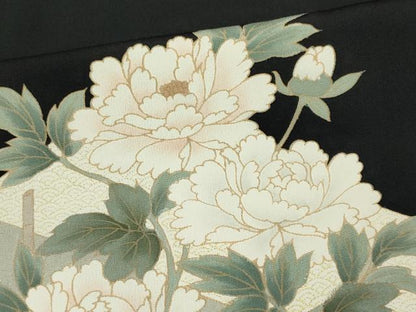 平和屋着物■豪華黒留袖　鳳凰花文　金銀彩　正絹　逸品　CABI6783ou