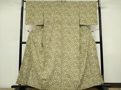 平和屋着物■上質な小紋　草花文　正絹　逸品　CABI6788ou