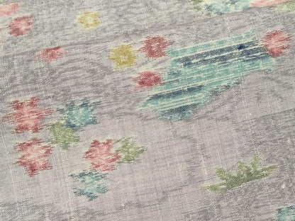平和屋着物■上質な紬　風景草花文　正絹　逸品　CABI6791ou