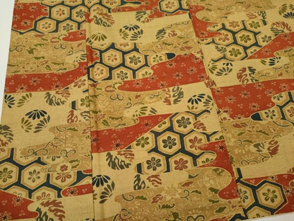 平和屋着物■上質な小紋　吉祥文　正絹　逸品　CABI6793ou