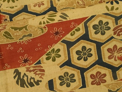 平和屋着物■上質な小紋　吉祥文　正絹　逸品　CABI6793ou