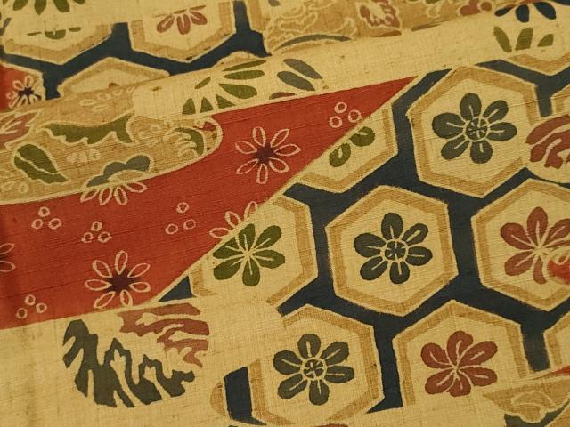 平和屋着物■上質な小紋　吉祥文　正絹　逸品　CABI6793ou