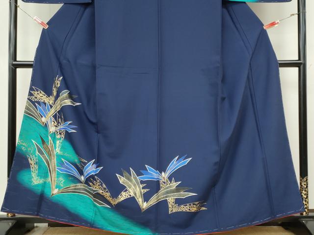 平和屋着物■訪問着　流水溢れ松葉文　金彩　洗える着物　未使用　CABI6799ou