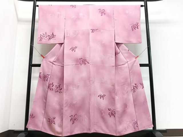 平和屋着物■上質な小紋　舞花文　暈し染め　正絹　逸品　CABI6806xe