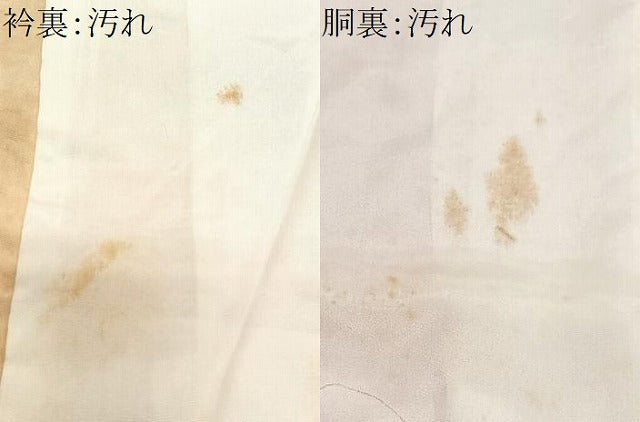 平和屋着物■上質な小紋　雲取り立波花地紋　暈し染め　正絹　逸品　CABI6808xe