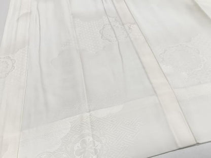 平和屋着物■長襦袢　無双仕立て　雲取り正倉院花地紋　半衿刺繍　正絹　逸品　CABI6813xe