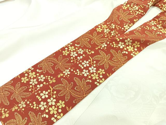 平和屋着物■長襦袢　無双仕立て　雲取り正倉院花地紋　半衿刺繍　正絹　逸品　CABI6813xe