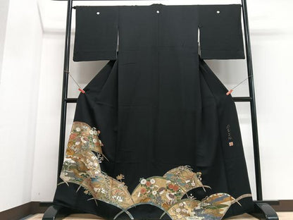 平和屋着物■豪華黒留袖　作家物　国宝への旅　金彩　正絹　逸品　CABI6817xe