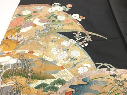 平和屋着物■豪華黒留袖　作家物　国宝への旅　金彩　正絹　逸品　CABI6817xe