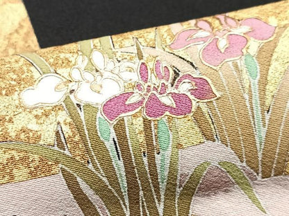 平和屋着物■豪華黒留袖　作家物　束ね熨斗花車文　金彩　正絹　逸品　CABI6818xe