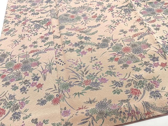 平和屋着物■上質な小紋　草花文　正絹　逸品　CABI6827xe
