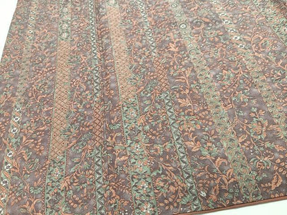 平和屋着物■上質な小紋　花唐草間道　正絹　逸品　CABI6833xe