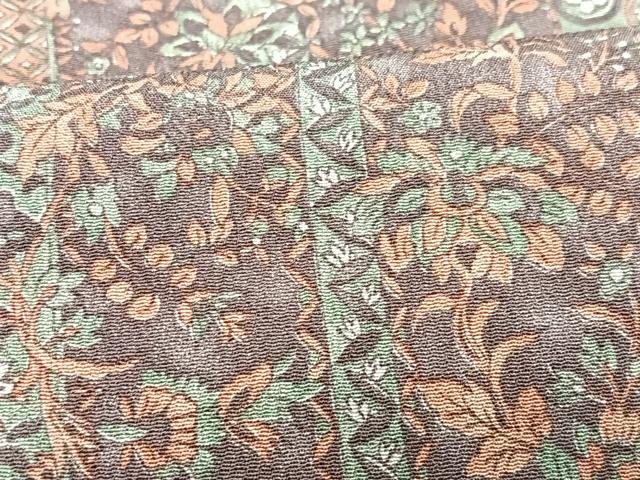 平和屋着物■上質な小紋　花唐草間道　正絹　逸品　CABI6833xe