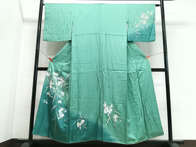 平和屋着物■訪問着　枝垂れ花文　暈し染め　金彩　正絹　逸品　CABI6834xe