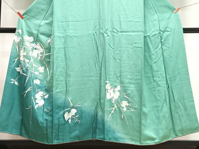 平和屋着物■訪問着　枝垂れ花文　暈し染め　金彩　正絹　逸品　CABI6834xe